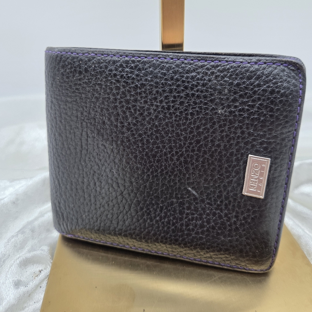 Kenzo Guniune Leather Bifold Small Wallet